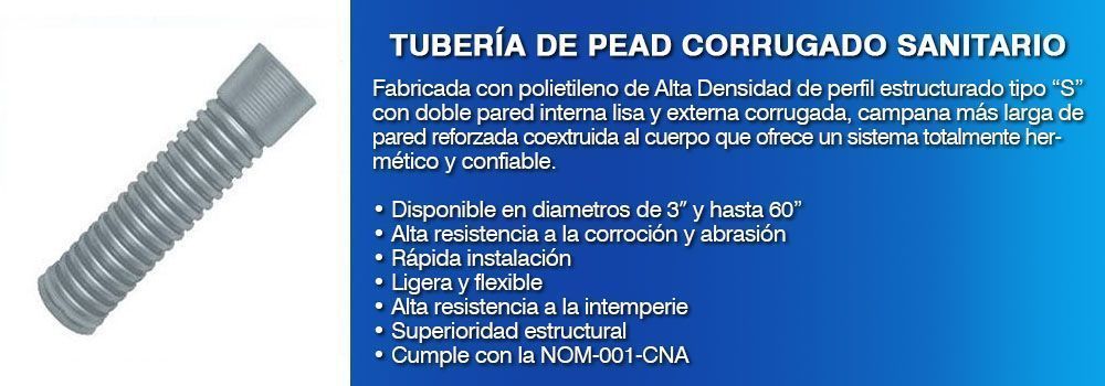 TUBERIA DE PEAD CORRUGADO SANITARIO